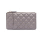 Women's Khaki Mobile Diamond Plaid Long Sheepskin Light Luxury Zipper Ladies Wallets