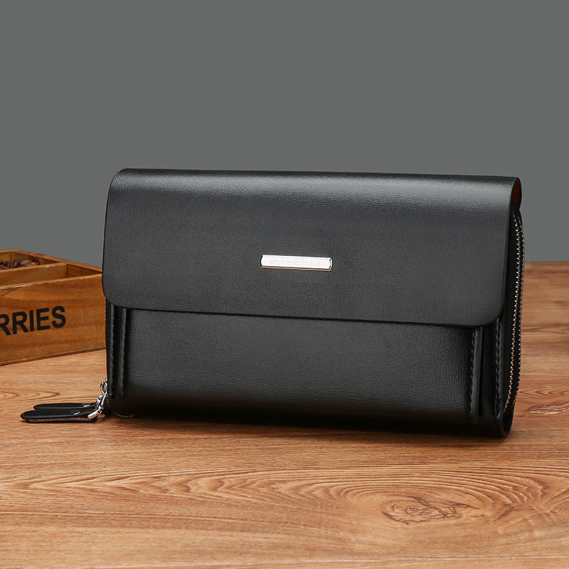 Men's Clutch Fashion Double Zip Large Capacity Men's Handbags