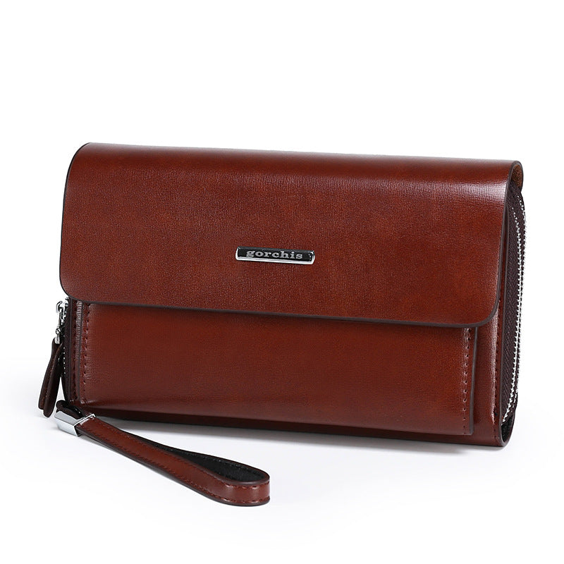 Men's Clutch Fashion Double Zip Large Capacity Men's Handbags