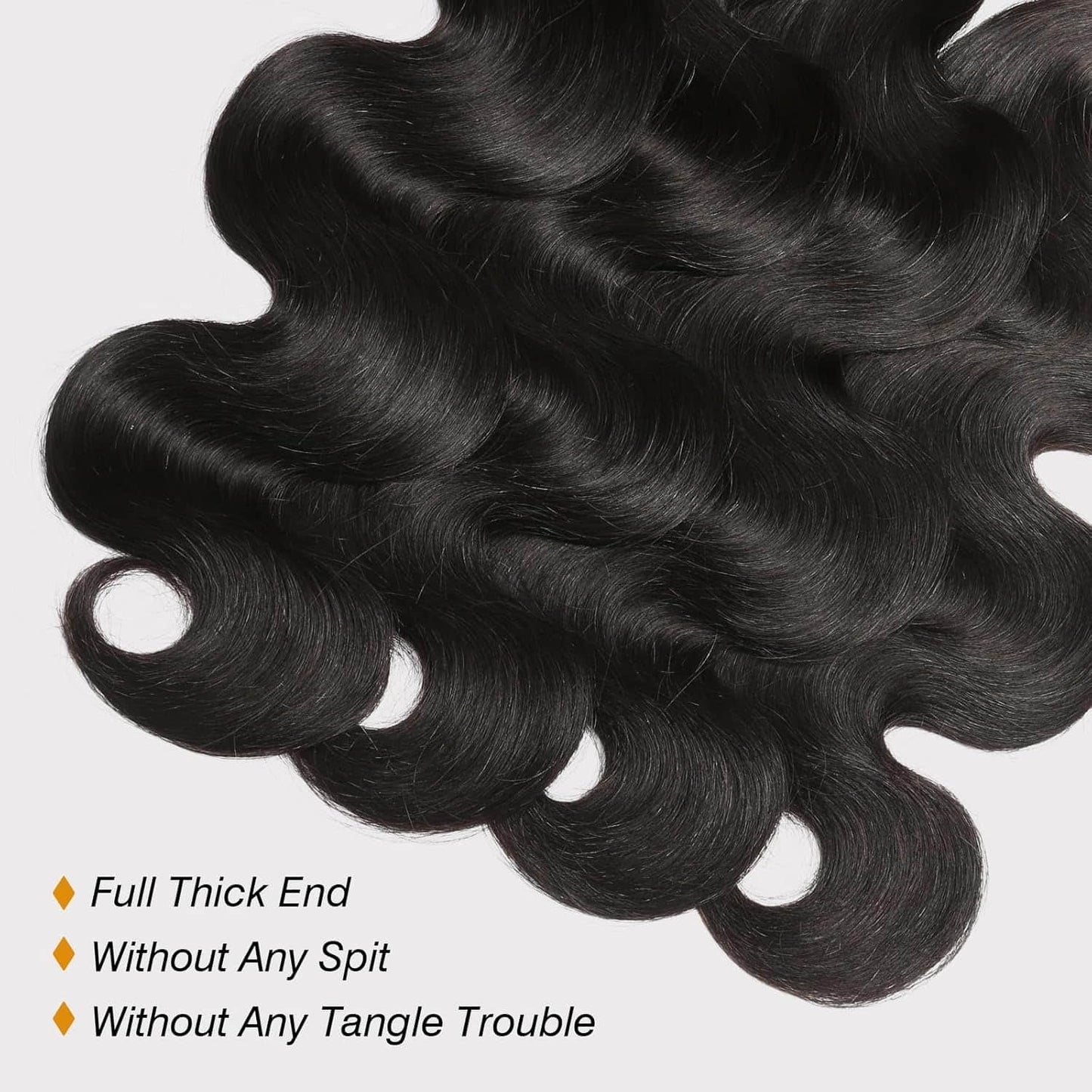 StariaHair 10-30 Inch Body Wave Brazilian Virgin Hair Bundles #1B