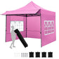 10 x 10 FT Pop up Canopy Tent with Sidewalls and Awning for Party Picnic Event