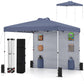 10 x 10 FT Pop up Canopy Tent with Sidewall 6 Pockets Instant Setup Commercial Gazebo