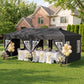 Carpa Cenador Plegable 10x20 FT con 6 Paredes Laterales