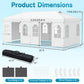 Carpa Cenador Plegable 10x20 FT con 6 Paredes Laterales