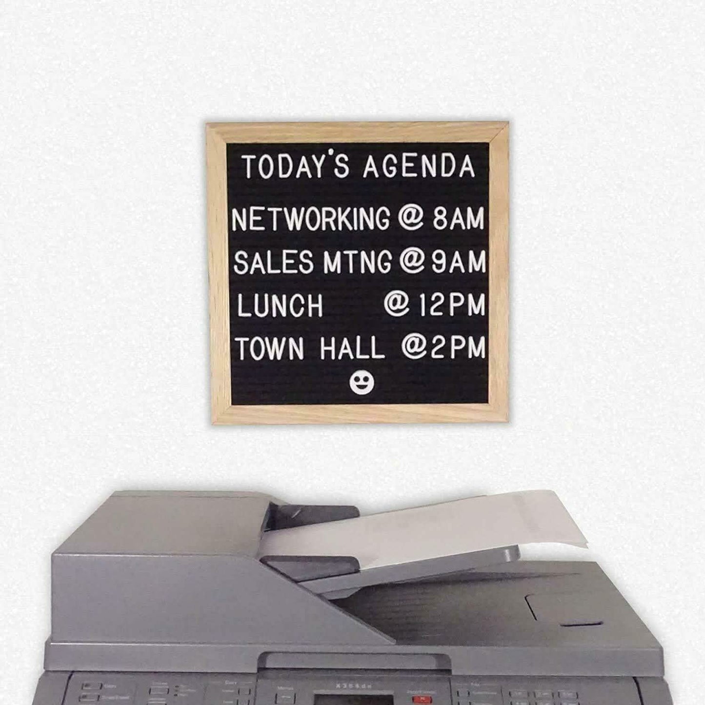 Tablero de letras de fieltro de 25x25 cm de doble cara negro y gris
