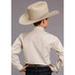 Camisa Western para Niño Stetson de Dos Rayas a Cuadros (Amarilla/Dorada/Blanca)