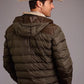 Stetson Novelty Solid Hooded Jacket (Brown) - Men's Leather Jacket