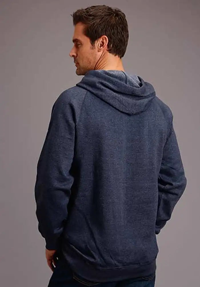 Sudadera con capucha para hombre - Stetson Eagle en Escudo Circular (Azul Marino)