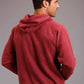 Sudadera con capucha para hombre Stetson Vintage con lavado mineral (borgoña)