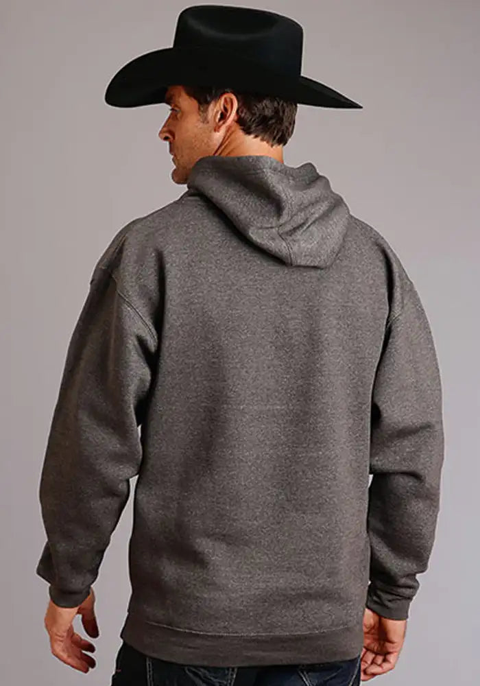 Sudadera con capucha para hombre Stetson USA Distressed (Gris)