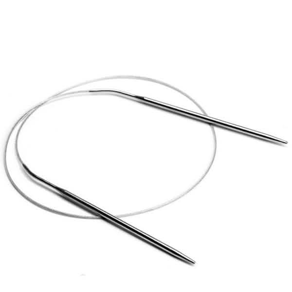 Paquete de 11: Agujas de tejer circulares de acero inoxidable