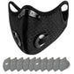 11-Piece Set: Breathable Bacteria-Proof Sport Face Mask with Activated Carbon PM 2.5