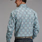 Stetson 1918 Turquoise Medallion (Blue) - Men's Western Shirt