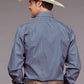 Stetson 2030 Diamond Neat (Blue) - Men's Western Shirt
