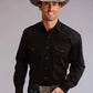 Stetson 4296 Solid (Black) - Men's Western Shirt