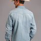 Stetson Stretch Denim (Light Wash) - Men's Western Shirt