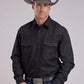 Stetson Solid Denim (Black) - Men's Western Shirt