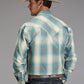 Stetson 1927 Smoke Plaid (Turquoise) - Men's Western Shirt