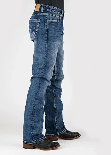 Stetson 1211 Pierna Recta Elástica (Lavado Medio) - Jeans de Hombre