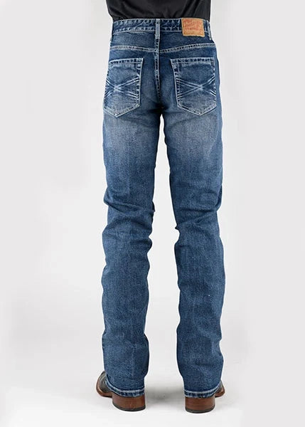 Stetson 1211 Pierna Recta Elástica (Lavado Medio) - Jeans de Hombre