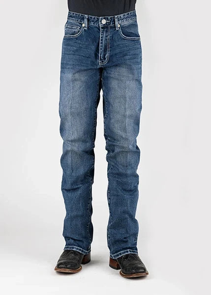 Stetson 1211 Pierna Recta Elástica (Lavado Medio) - Jeans de Hombre