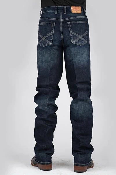 Stetson 1521 Fit Stretch (lavado oscuro) - Pantalones vaqueros de hombre