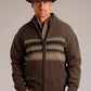 Stetson Ombre Boarder (Brown) - Men's Wool Blended Sweater