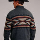 Stetson Arrow Border (Grey) - Men's Wool Blended Sweater