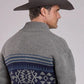 Stetson 2776 Aztec Border (Grey) - Men's Wool Sweater