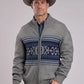 Stetson 2776 Aztec Border (Grey) - Men's Wool Sweater
