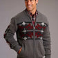 Stetson 00907 Heathered Aztec (Grey) - Men's Sweater