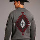 Stetson 00907 Heathered Aztec (Grey) - Men's Sweater