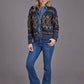 Stetson 2268 Cropped Cardigan (Blue) - Women's Sweater