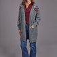 Stetson 2264 Embroidered Cardigan (Grey) - Women's Sweater