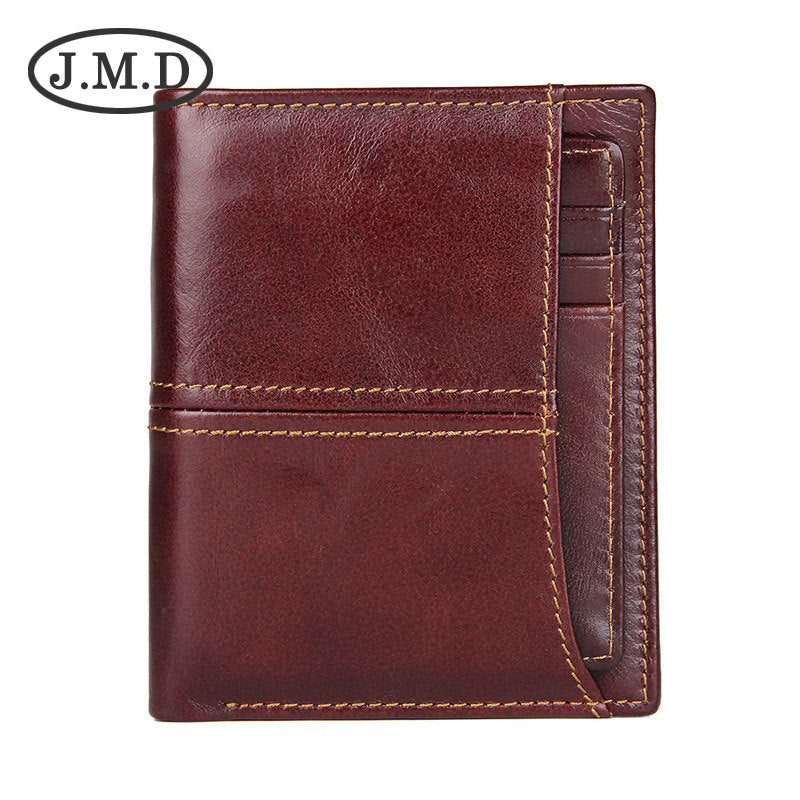 Men's Leather Swiping First Layer Short Cowhide Men's Wallets