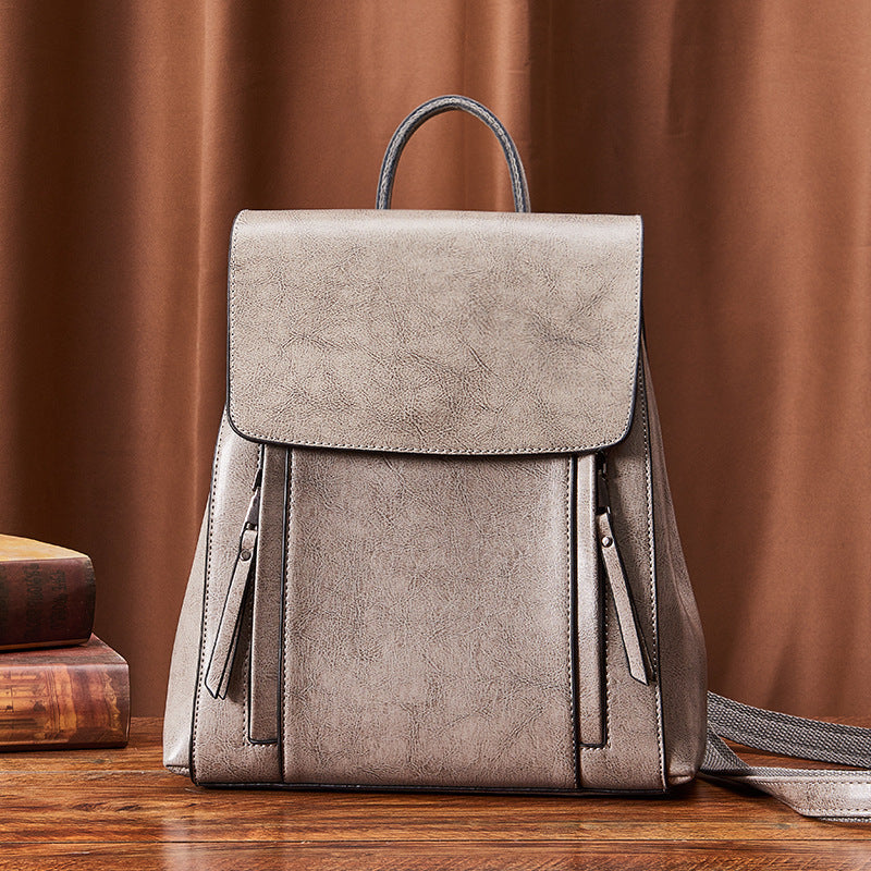 Women's Cool Genuine Leather Retro Trendy Backpacks