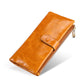 Women's Real Leather Long Clutch Retro Oil Purses