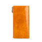 Women's Real Leather Long Clutch Retro Oil Purses