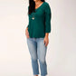 Stetson Jersey Knit Pull Over Blouse (Jade Green) - Women's Shirt