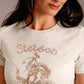 Stetson Cowgirl and Bucking Horse (White) - Women's Short Sleeve T-Shirt
