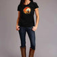 Camiseta de manga corta Stetson Cactus and Red Sunset (Negro) - Para mujer