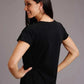 Camiseta de manga corta Stetson Cactus and Red Sunset (Negro) - Para mujer