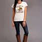 Stetson Round Up (Blanca) - Camiseta de manga corta para mujer