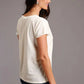 Camiseta de manga corta Stetson Cowgirl In Desert (Blanca) para mujer