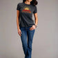 Stetson Sunset and Mountain (Grey) - Women's Short Sleeve T-Shirt