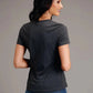 Stetson Sunset and Mountain (Grey) - Women's Short Sleeve T-Shirt