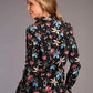 Stetson 00897 Feather Floral (Black) - Women's Blouse
