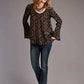 Stetson 00873 Blanket Print Peasant (Brown) - Women's Blouse