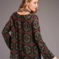 Stetson 00873 Blanket Print Peasant (Brown) - Women's Blouse