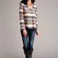 Stetson 1733 Desert Serape V-Neck (Brown) - Women's Blouse
